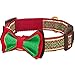 Blueberry Pet 14 Patterns Christmas Nordic-Inspired Snowflakes Dog Collar with Detachable Bow Tie, Medium, Neck 14.5