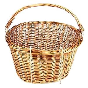 Summit Wicker Front Handlebar Bike Basket with Handle - 300-891