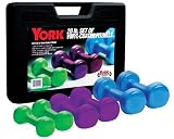 York Barbell 20 lb Vinyl Dumbbell Set 2 3 5 lb