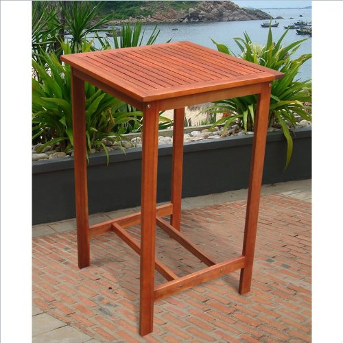 VIFAH V495T Dartmoor Outdoor Wood Bar Table