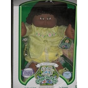 Cabbage Patch Kids 25th Anniversary Limited Edition African-American Girl Doll with Dark Brown Hair... by