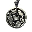Chinese Ancient Coin Reproduction Pewter Pendant on Adjustable Cord Necklace, Style #9