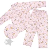 Pink Teddy Bear Flannel Pajamas for Women