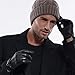 MATSU Men Winter Super Warm Lambksin Leather Gloves M2011
