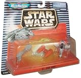 Star Wars Year 1997 Micro Machines Collection 6 Micro Vehicles - Escort Frigate, Bespin Twin Pod Cloud Car and Boba Fett's Slave 1
