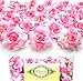 (100) Silk Two Tone Light Pink Roses Flower Head - 1.75