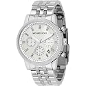 Michael Kors Watches Silver Chronograph with Stones