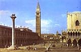 IMAGE OF Hand Made Oil Reproduction - Canaletto - 32 x 20 inches - Venice - The Piazzzetta towards the Tor...