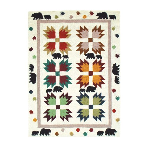 Patch Magic Medium Bears Paw Rectangular Rug, 46-Inch by 61-Inch