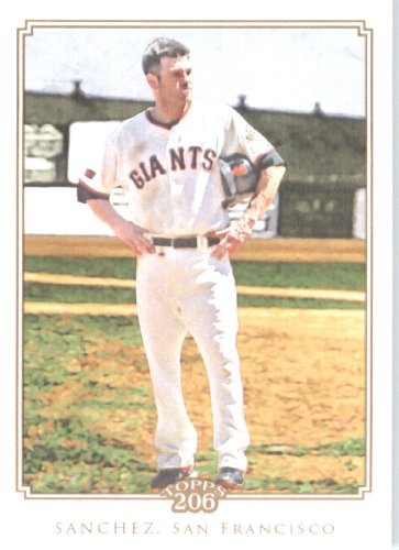 2010 Topps T-206 Baseball Card # 117 Freddy Sanchez - San Francisco Giants - MLB Trading Card in Screw Down Case!