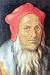 Canvas Print, Portrait of a bearded man with red cap - 20x30