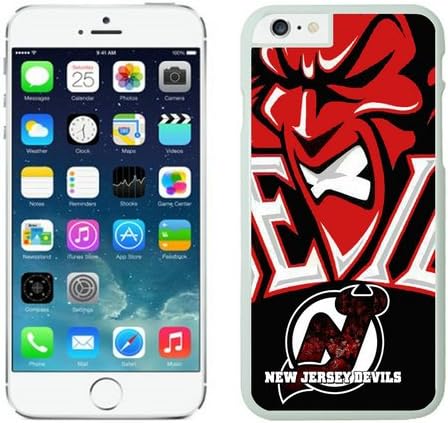 iPhone 6s Plus(5.5) Hard Case Covers-NHL New Jersey Devils iPhone 6s Plus(5.5) Case-High Impact Heavy Duty Shockproof/white