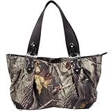 Designer Realtree camouflage shoulder handbag with Floral embossed western studded Camouflage / Coffee