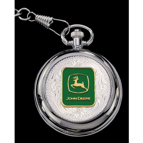 John Deere Montana Silversmiths Silver Pocket Watch