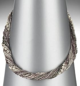 Multi-Strand Twisted Bead Necklace