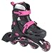 Toys : SFR Cyclone Black/Pink Kids Adjustable Inline Skate - Size UK 12Jnr - UK 2Jnr