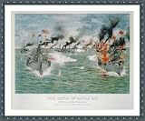 Historic Print (M): The battle of Manila Bay, (delivering the last broadside)