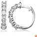 Sterling Silver Cubic Zirconia Hoop Earrings