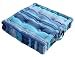 Homescapes – Morocco Striped – 100% Cotton – Floor Cushion – Blue – 40 x 40 x 10 cm Square – Indoor – Garden – Dining Chair Booster – Seat Pad Cushion