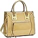 Dasein Structured Patent Faux Leather Satchel
