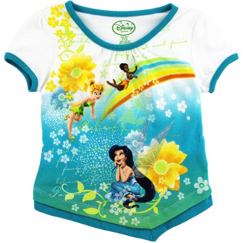 Tinkerbell Girls 2T-6X Turquoise Top 18627077