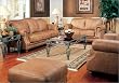 Savannah Leather Sofa and Love Seat By Coaster Furniture With Silver Shipping