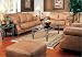 Savannah Leather Sofa and Love Seat By Coaster Furniture With Silver Shipping