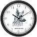 German Shepherd (Puppy) Dog Wall Clock by WatchBuddy Timepieces (Black Frame)