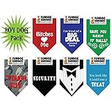 7 PACK BANDANAS - Boy Dog Pack, One Size Fits Most for Medium to Large Dogs