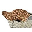 Wupzey Shopping Cart / Diner Cover - Orange Giraffe Print