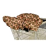 Wupzey Shopping Cart / Diner Cover - Orange Giraffe Print