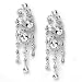 Wedding Earrings, Rhinestone Dangling Chandelier, Crystal Bridal Earrings 555