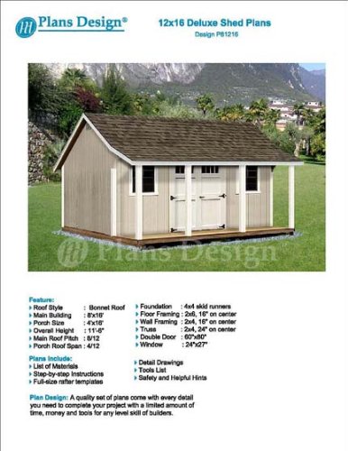 12x16 Storage Shed Plans