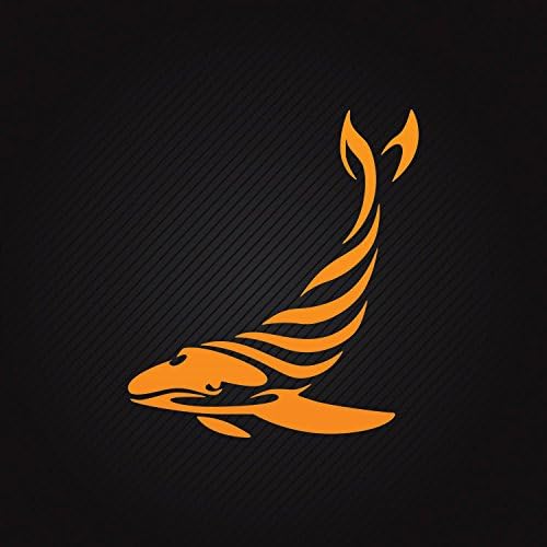 Stickers Tribal Whale Weatherproof Motorbikes Activity Permanent Sai Orange (6 X 5.32 In)