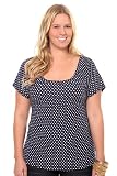 Torrid Plus Size Twist Tees - Navy Polka Dot Keyhole Tee