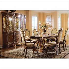 Royale 7 Piece Pedestal Table Dining Set in Royale