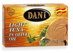 DANI Tuna Light in Olive Oil, 4-Ounce Easy Open Cans (Pack of 4)