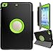 ipad mini case, ipad mini 2 case, Retina display, Acctrend hero series ipad mini 3 case with smart stand and Auto sleep wake function (black,green)