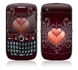 Double Hearts Design Decal Skin Sticker for BlackBerry Curve 8500 Cell Phone