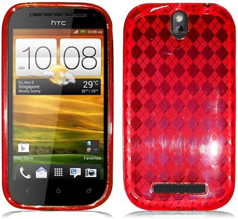 Red Soft TPU Candy Case for HTC One SV by ThePhoneCovers