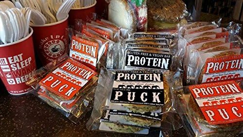 Protein Puck 2 Flavor Variety Box (8 Peanut Butter &amp; 8 Almond Butter Dark Chocolate)