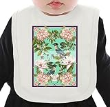 Floral Spring ネクタイを有する有機ビブ Medium