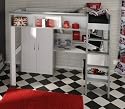 Hochbett inkl. Kleiderschrank + Schreibtisch Space