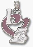 Los Angeles Lakers 3/4 I Heart Logo Enamel Pendant - Sterling Silver Jewelry