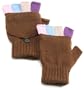 Rampage Junior's Acrylic Pop Top Glove With Multi-Colored Fingers,Brown,One Size