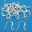 20 Silver Plated Earring Hook Wires Findings Jewelry