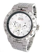 GUESS WATERPRO MULTI FUNCTION DATE SILVER MENS WATCH