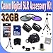 Accessory Saver Kit for Canon SLR (58mm Wide Angle Lens + 58mm 2X Telephoto Lens + 58mm 3 Piece Filter Kit + 32GB SDHC Memory + USB Card Reader + Deluxe Camera Case w/Strap + Full Size Tripod+ Microfiber Cleaning Cloth + LCD Screen Protectors + Mini Tripod + Accessory Saver Bundle!)