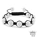 Shamballa Jewelry : White Swarovski Crystal Shamballa Inspired Bracelet