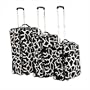 CalPak Equator 3 Piece Exp. Luggage Set (Black/White)